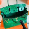 mmexport1690710201380-1024x768-1 Hermes Birkin shiny alligator crocodile 6Q jade green Gold Hardware 30cm Full Handmade