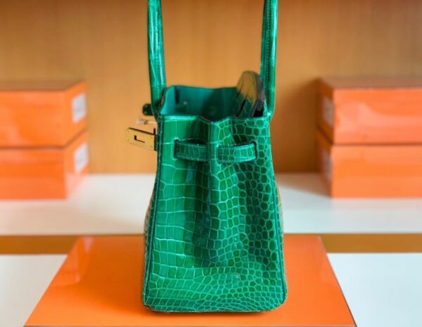mmexport1690710203025-1024x793-1 Hermes Birkin shiny alligator crocodile 6Q jade green Gold Hardware 30cm Full Handmade