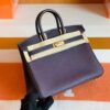 Hermes Birkin Touch Togo & Matte crocodile Grape purple Gold Hardware 25cm Full Handmade