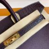Hermes Birkin Touch Togo & Matte crocodile Grape purple Gold Hardware 25cm Full Handmade