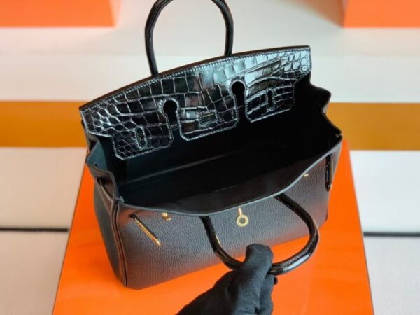 mmexport1690710268268-1024x768-1 Hermes Birkin Touch Chevre & Matte Alligator crocodile Ck89 Black Gold Hardware 25cm Full Handmade