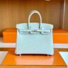 Hermes Birkin Touch Togo & Matte crocodile ck8L Ice White Silver Hardware 25cm Full Handmade
