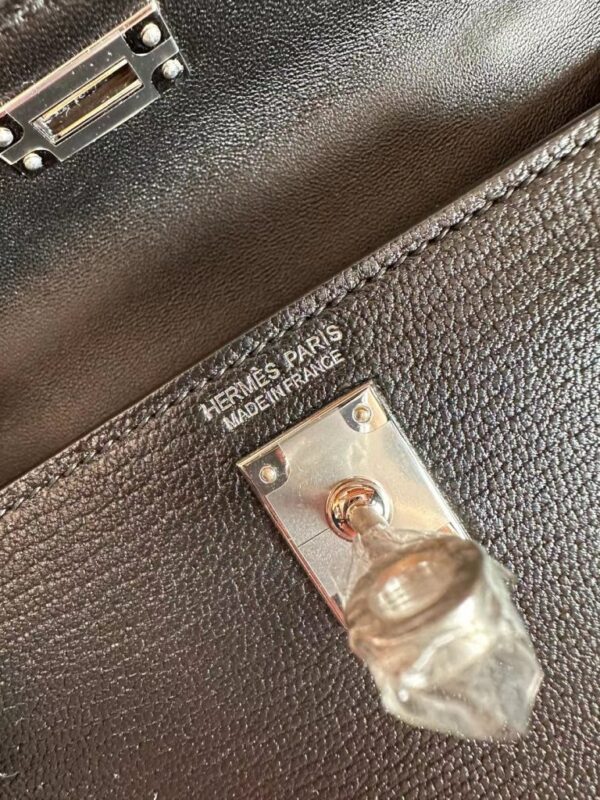 mmexport1690710655686-768x1024-1 Hermes Mini Kelly chèvre ck89 Black Silver Hardware 19cm Full Handmade