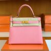 Hermès kelly Epsom 1Q New sakura pink Gold Hardware 28cm Full Handmade