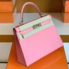 Hermès kelly Epsom 1Q New sakura pink Gold Hardware 28cm Full Handmade