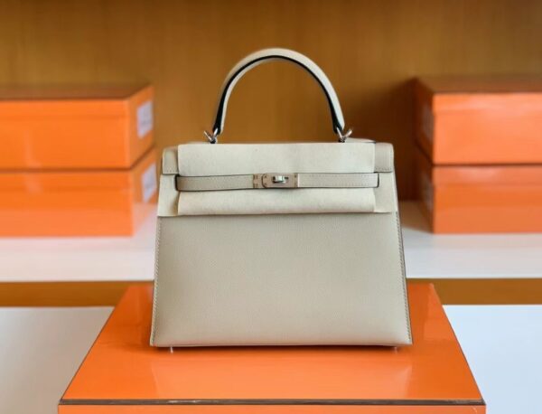 mmexport1691336914420-1024x782-1 Hermès kelly Epsom s2 Light Grey Silver Hardware 25cm Full Handmade