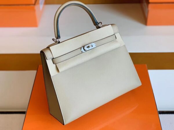 mmexport1691336915733-1024x768-1 Hermès kelly Epsom s2 Light Grey Silver Hardware 25cm Full Handmade