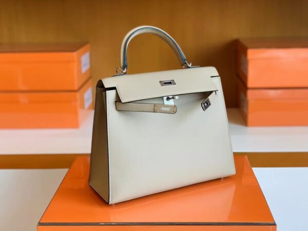 mmexport1691336918422-1024x768-1 Hermès kelly Epsom s2 Light Grey Silver Hardware 25cm Full Handmade