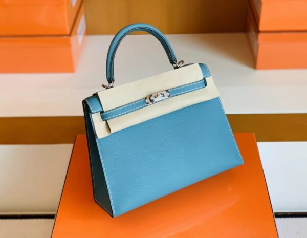 mmexport1691336935226-1024x793-1 Hermès kelly Epsom ck75 Denim blue Silver Hardware 25cm Full Handmade
