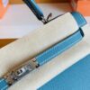 Hermès kelly Epsom ck75 Denim blue Silver Hardware 25cm Full Handmade