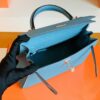 Hermès kelly Epsom ck75 Denim blue Silver Hardware 25cm Full Handmade