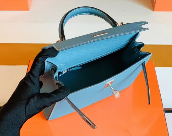 mmexport1691336940558-1024x813-1 Hermès kelly Epsom ck75 Denim blue Silver Hardware 25cm Full Handmade