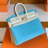 mmexport1691336954812-1024x768-1 Hermès Birkin Epsom Candy Blue & Pure White Silver Hardware 25cm Full Handmade