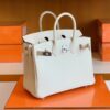 Hermès Birkin Epsom ck10 Creamy White Silver Hardware 25cm Full Handmade