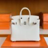 Hermès Birkin Epsom ck10 Creamy White Silver Hardware 25cm Full Handmade