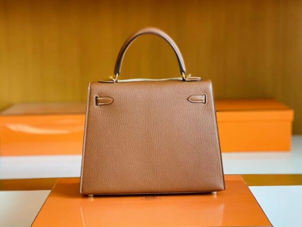 mmexport1691741484237-1024x769-1 Hermès Kelly rare wild Chevre Golden Brown Gold Hardware 25cm Full Handmade