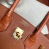 Hermès Birkin Touch togo & Matte crocodile CK37 Golden Brown Gold Hardware 25cm Full Handmade
