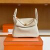 Hermès Lindy TC i2 Creamy White & Orange Gold Hardware 26cm Full Handmade