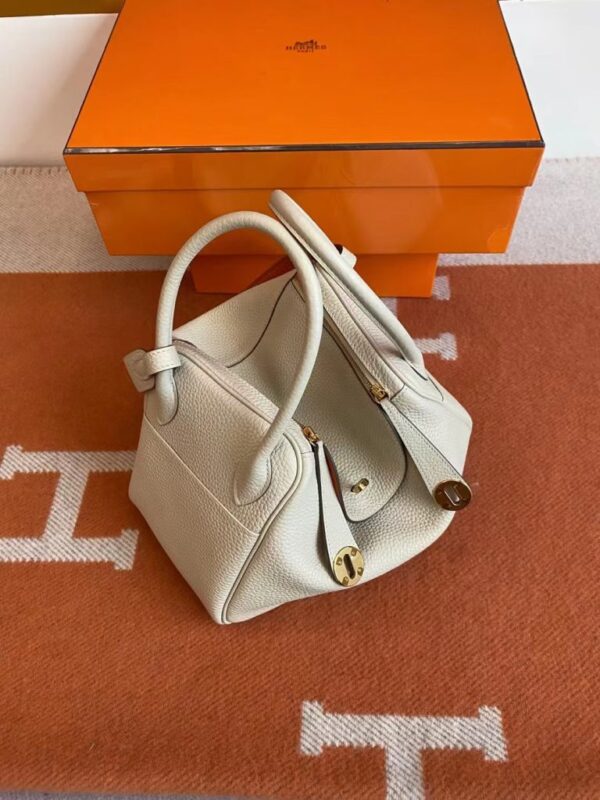 mmexport1691741550766-768x1024-1 Hermès Lindy TC i2 Creamy White & Orange Gold Hardware 26cm Full Handmade