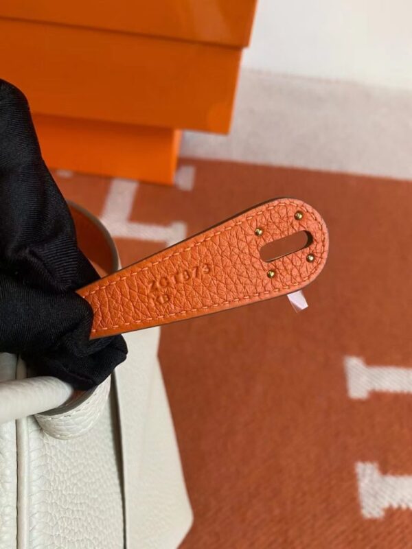 mmexport1691741553739-768x1024-1 Hermès Lindy TC i2 Creamy White & Orange Gold Hardware 26cm Full Handmade