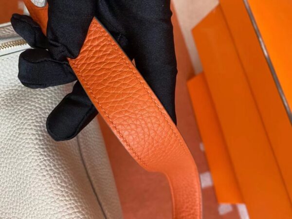 mmexport1691741555307-1024x768-1 Hermès Lindy TC i2 Creamy White & Orange Gold Hardware 26cm Full Handmade