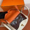 Hermès Lindy TC i2 Creamy White & Orange Gold Hardware 26cm Full Handmade