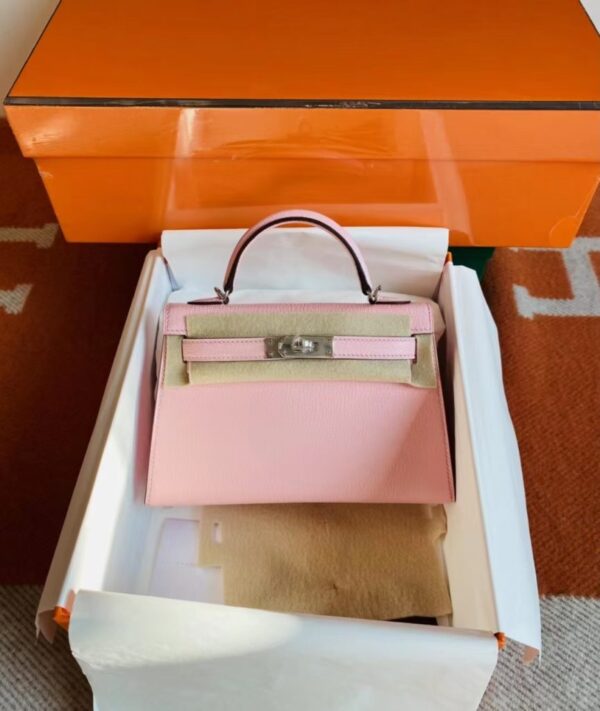 mmexport1691741605618-864x1024-1 Hermès mini Kelly Sellier Chevre 3q rose sakura pink Silver Hardware 19cm Full Handmade