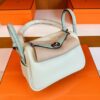Hermès mini Lindy Touch Swift & Alligator crocodile OS Light Green Silver Hardware 19cm Full Handmade