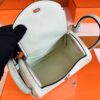 Hermès mini Lindy Touch Swift & Alligator crocodile OS Light Green Silver Hardware 19cm Full Handmade