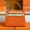 Hermès Kelly epsom ck93 orange Gold Hardware 25cm Full Handmade