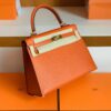 Hermès Kelly epsom ck93 orange Gold Hardware 25cm Full Handmade