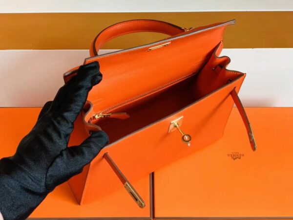 mmexport1692180588375-1024x768-1 Hermès Kelly epsom ck93 orange Gold Hardware 25cm Full Handmade