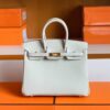 Hermès Birkin Swift Pearl grey Gold Hardware 25cm Full Handmade