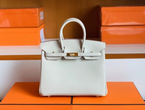 mmexport1692180665167-1024x780-1 Hermès Birkin Swift Pearl grey Gold Hardware 25cm Full Handmade