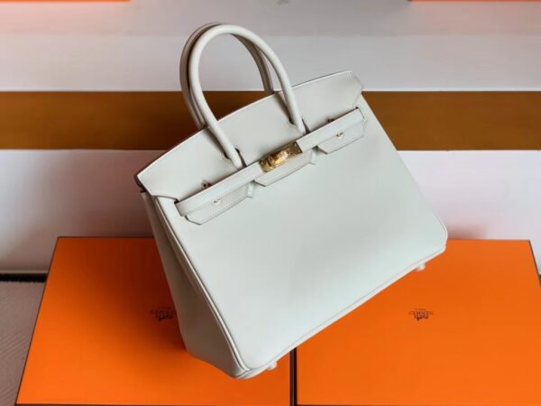 mmexport1692180668161-1024x768-1 Hermès Birkin Swift Pearl grey Gold Hardware 25cm Full Handmade