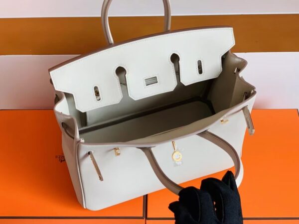 mmexport1692180671181-1024x768-1 Hermès Birkin Swift Pearl grey Gold Hardware 25cm Full Handmade