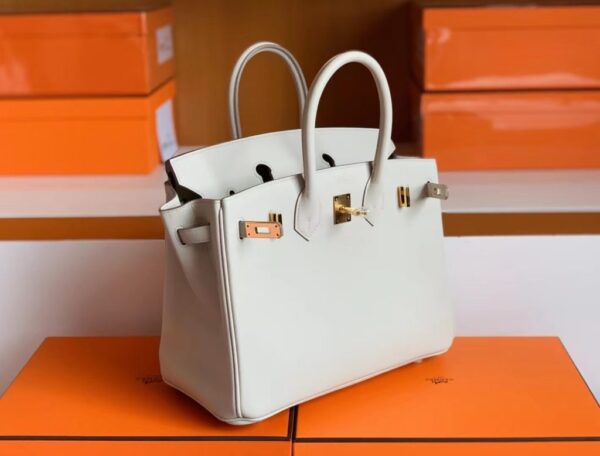 mmexport1692180675794-1024x779-1 Hermès Birkin Swift Pearl grey Gold Hardware 25cm Full Handmade