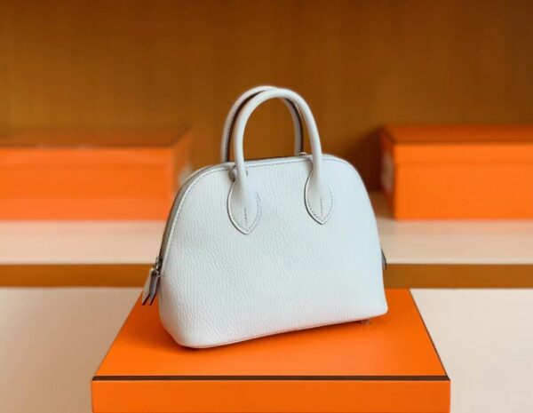 mmexport1692180719020-1024x793-1 Hermès mini Bolide Chevre T0 Light Blue Silver Hardware 19cm Full Handmade