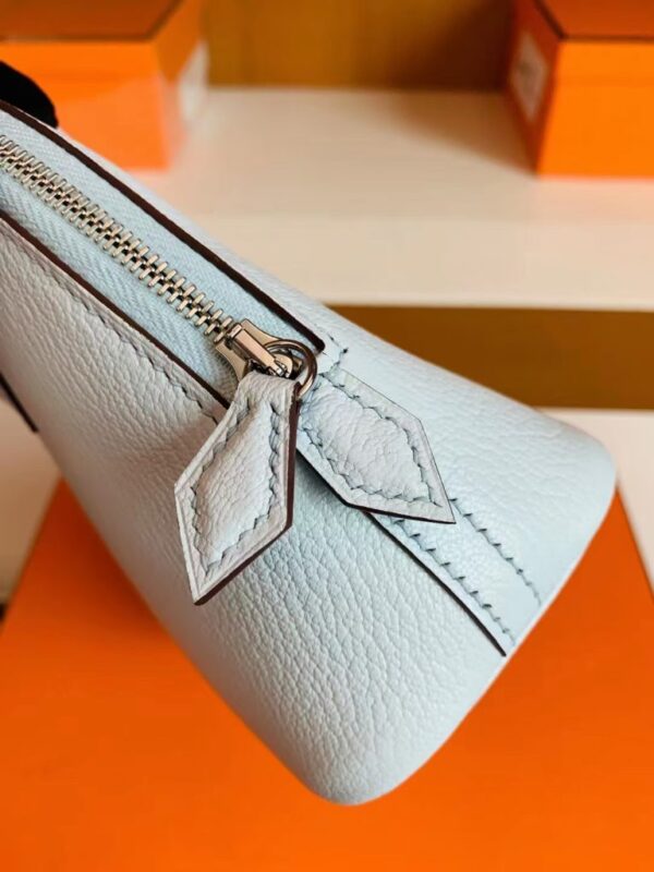 mmexport1692180721865-768x1024-1 Hermès mini Bolide Chevre T0 Light Blue Silver Hardware 19cm Full Handmade