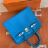 Hermès Birkin Swift OF Florida blue Silver Hardware 30cm Full Handmade