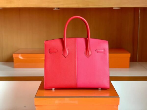 mmexport1692258752175-1024x768-1 Hermès Birkin Epsom Bright Red & Rose Pink Silver Hardware 30cm Full Handmade
