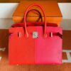 mmexport1692258755038-768x1024-1 Hermès Birkin Epsom Bright Red & Rose Pink Silver Hardware 30cm Full Handmade