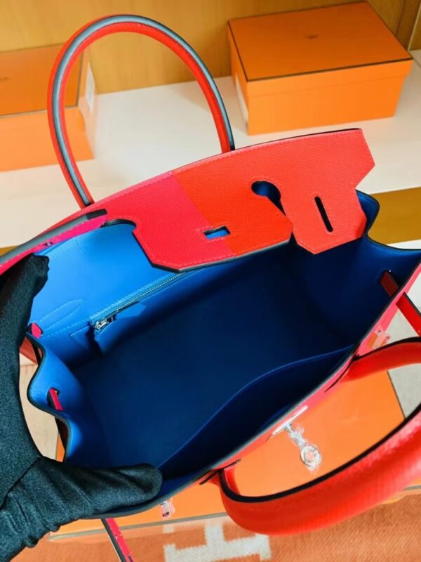 mmexport1692258756903-768x1024-1 Hermès Birkin Epsom Bright Red & Rose Pink Silver Hardware 30cm Full Handmade