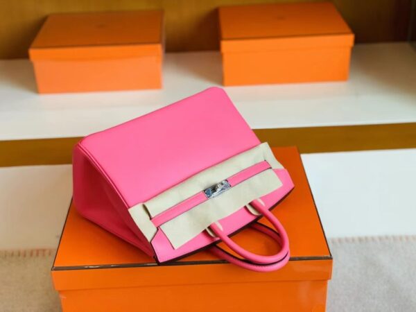 mmexport1692258788525-1024x768-1 Hermès Birkin Swift 1Q Creamy Pink Silver Hardware 25cm Full Handmade