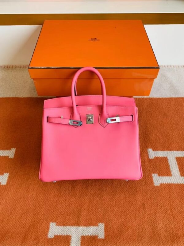 mmexport1692258789888-768x1024-1 Hermès Birkin Swift 1Q Creamy Pink Silver Hardware 25cm Full Handmade