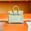 Hermès Birkin Swift q1 Sage green Silver Hardware 25cm Full Handmade
