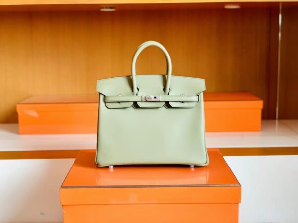 mmexport1692258883590-1024x768-1 Hermès Birkin Swift q1 Sage green Silver Hardware 25cm Full Handmade