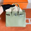 Hermès Birkin Swift q1 Sage green Silver Hardware 25cm Full Handmade
