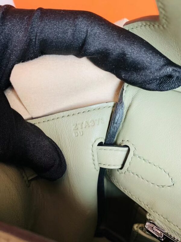 mmexport1692258892559-768x1024-1 Hermès Birkin Swift q1 Sage green Silver Hardware 25cm Full Handmade