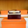 mmexport1692259042657-1024x768-1 Hermès Mini kelly Pochette Shiny alligator crocodile ck57 bordeaux Red Gold Hardware 22cm Full Handmade